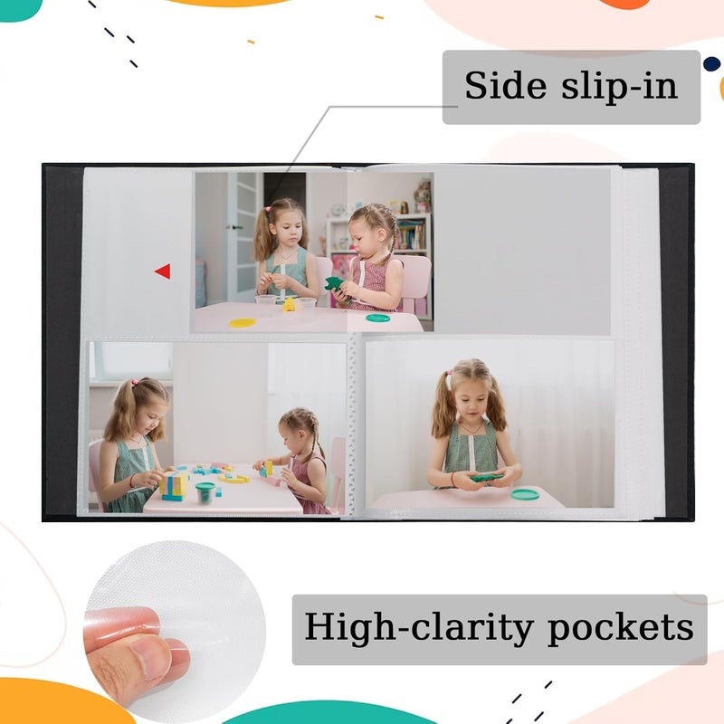Cherrich Small Photo Album 4x6 200 Pockets Linen Cover Picture Book Holds 4x6 Photos for Wedding, Baby, Family, Graduation - Image 3